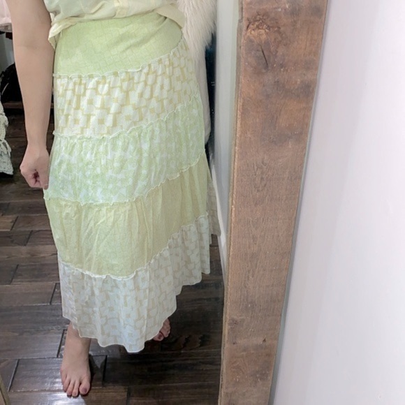 Sigrid Olsen maxi skirt tiered boho size 8 - Picture 3 of 12